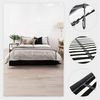 MEUBLE COSY Polsterbett 140x190 cm Doppelbett mit Stauraum und Lattenrost Bett aus Kunstleder Bettgestell Bettrahmen Schwarz Bild 4