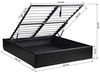 MEUBLE COSY Polsterbett 140x190 cm Doppelbett mit Stauraum und Lattenrost Bett aus Kunstleder Bettgestell Bettrahmen Schwarz Bild 3