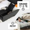 MEUBLE COSY Polsterbett 140x190 cm Doppelbett mit Stauraum und Lattenrost Bett aus Kunstleder Bettgestell Bettrahmen Schwarz Bild 5
