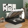 MEUBLE COSY Polsterbett 140x190 cm Doppelbett mit Stauraum und Lattenrost Bett aus Kunstleder Bettgestell Bettrahmen Schwarz Bild 2