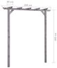 vidaXL Garten-Pergola Grau 200x40x205 cm Imprägniertes Kiefernholz 313567 Bild 2