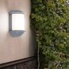 2er Set LED Wandleuchte, Aluguss, silber, weiß, H 22 cm Bild 4