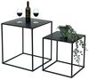 DanDiBo Couchtisch Schwarz Metall 2er Set Beistelltisch Wohnzimmer 96252 Tisch Beistelltisch 52 cm und 42 cm Sofatisch Küchentisch Modern Bild 3