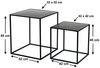 DanDiBo Couchtisch Schwarz Metall 2er Set Beistelltisch Wohnzimmer 96252 Tisch Beistelltisch 52 cm und 42 cm Sofatisch Küchentisch Modern Bild 2