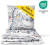 Träumschön Bettwäsche Biber Bettwäsche 2tlg für Weihnachten, Kuschelige Bettwäsche Schneelandschaft, Bettwäsche aus 100% Baumwolle, Tolle Winterbettwäsche Bild 3