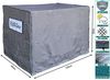 Gitterbox Abdeckung 125 x 85 x 87 cm Grau Schutzhülle Abdeckplane asche Bild 5