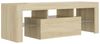 vidaXL TV Schrank mit LED-Leuchten Lowboard Fernsehschrank Fernsehtisch Sideboard HiFi-Schrank TV Möbel Tisch Board Sonoma-Eiche 120 x 35 x 40 cm Bild 3