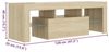vidaXL TV Schrank mit LED-Leuchten Lowboard Fernsehschrank Fernsehtisch Sideboard HiFi-Schrank TV Möbel Tisch Board Sonoma-Eiche 120 x 35 x 40 cm Bild 4
