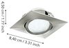 Eglo 95846 Hochvolt LED Einbauleuchte PINEDA L: 8,4cm in nickel-matt 3000K schwenkbar Bild 3