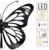 Spetebo LED Dekofigur Solar Wandbild Schmetterling schwarz mit 31 LED, Dämmerungssensor, LED fest integriert, warm weiß, solarbetrieben Bild 3