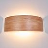 Lindby Wandleuchte Rafailia, LED, Holz warmweiß IP20, LED 7,5 W gesamt, warmweiß Bild 4