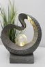 Arnusa LED Solarleuchte Gartenfigur mit Glaskugel Granit-Optik 33,5 x 39 cm, Dämmerungssensor, LED fest integriert, warmweiß, moderne Skulptur Bild 3