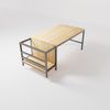 Hanah Home Stylish Oak Coffee Table, 110 x 60 x 50 cm | 100% Melamine Coated Particle Board, 18 mm Thick | Durable Electrostatic Powder Coated Metal Legs | Modern Design Bild 5