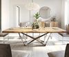 Esstisch Edge 280x100 XL Akazie Natur Spider Flachstahl Edelstahl Live-Edge Bild 4