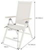 riess-ambiente Gartenstuhl DESIGNO anthrazit / natur · wetterfester klappbarer Hochlehner (Einzelartikel, 1 St), Balkonstuhl mit verstellbarer Rückenlehne · aus Aluminium & Polyester Bild 3