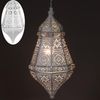 Marrakesch Orient & Mediterran Interior Pendelleuchte Hängeleuchte Salma Weiß, Orientalische Pendelleuchte aus Metall 40cm, Handarbeit Bild 2