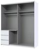 Schwebetürenschrank >Stade< in WEISS und Spiegel - 168x198x63cm (BxHxT) Bild 5