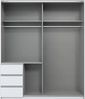 Schwebetürenschrank >Stade< in WEISS und Spiegel - 168x198x63cm (BxHxT) Bild 4