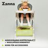 LIONELO Zanna Hochstuhl für Kinder, Baby, Kinderstuhl, Babystuhl, Fütterungsstuhl, klappbar mit Rädern, Großes Tablett, Einstellung des Tabletts und der Fußstütze von 6 bis 36 Monaten, zu 15kg (Rosa) Bild 5