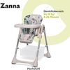 LIONELO Zanna Hochstuhl für Kinder, Baby, Kinderstuhl, Babystuhl, Fütterungsstuhl, klappbar mit Rädern, Großes Tablett, Einstellung des Tabletts und der Fußstütze von 6 bis 36 Monaten, zu 15kg (Rosa) Bild 2