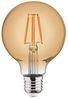 6 W E27 LED Filament Leuchtmittel Kugel Globe G80 Durchmesser 80mm | 550 Lumen | (2200 K) Warmweiß Bild 1