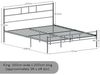 Home Discount Dorset Kingsize-Bettgestell, 208 x 157 x 77,5 cm, silberfarben Bild 2