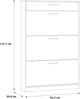 Forte NIKO Schuhschrank 80, Skandi-Schrank, 4 Schublade, Holzwerkstoff, Flur, Abstellraum, Sonoma Eiche Holzdekor, 83,2 cm breit x 127,7 cm hoch x 20,4 cm tief Bild 2