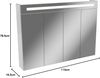 FACKELMANN TWINDY LED Spiegelschrank 110 cm breit, Weiß Bild 2