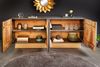 riess-ambiente Sideboard PIAZZA SAN MARCO 180cm grau / gold (Einzelartikel, 1 St), Mango-Massivholz · mit Stauraum · 3D Design · handmade · Wohnzimmer Bild 4