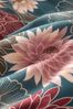 soma Bettwäsche Blumen Microfaser Set 135x200 cm mit Kissenbezug 80x80 cm in Petrol, Microfaser, 2 teilig, Weich,Pflegeleicht&Hautsympathisch mikrofaser 135x200 set floral Bild 3
