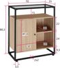 tectake Sideboard Kommode (Kommode, Montagematerial, Montageanleitung), Industrial Style Bild 2
