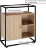 tectake Sideboard Kommode (Kommode, Montagematerial, Montageanleitung), Industrial Style Bild 3
