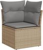 vidaXL 13-tlg. Garten-Sofagarnitur mit Kissen Beige Poly Rattan 3257130 Bild 4
