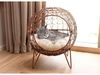 Heimtier Schlafkörbchen Rattan mit Kissen 45x50cm Katze Katzenbett Kugel Schlafplatz Bild 3