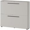 Lomadox Schuhschrank UTRERA-01 Schuhkipper Flur schmal, modern, Kaschmir, weiß, B/H/T: 100/85/19 cm Bild 4