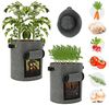 Spetebo Blumentopf XXL Kartoffel Pflanzsack - 2er Set / je 70 Liter (2er Set, 2 St, Pflanzsack), Pflanzbeutel mit Griffen und Sichtfenster Bild 2
