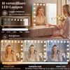 HOMCOM Schminkspiegel Touch-Schalter Tischmontage (Kosmetikspiegel, 1-St, Spiegel mit LED, RGB, Bluetooth, 10x Vergrößerung), 18 LED, RGB-Licht, Bluetooth, 10x Vergrößerung Bild 4