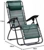 BAKAJI Schwerkraft-Liegestuhl für den Garten, klappbar, platzsparend, Stahlrohr, 22 mm, neigbar, Stoff aus Texylene, atmungsaktiv, für Meer, Strand, Schwimmbad, Außenausstattung (grün) Bild 2