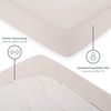 Blumtal® Baumwolle Spannbettlaken 150x200 cm Basics Jersey im 2er Set - Bettbezug 150x200 cm - Oeko-TEX zertifiziertes Spannbetttuch 150x200 cm - Matratzenbezug 150x200 cm - Leintuch - Elfenbein Bild 4