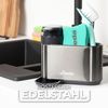 Vileda Küchenorganizer-Set Spülbeckenorganizer mit Seifenspender Edelstahl, (Set, Set), mit Seifenspender für Schwämme & Bürsten Bild 3
