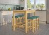 Barhocker Holzhocker 60 cm verschiedene Polsterfarben Kiefer V-90.71-44P Bild 2