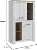FORTE Elara Schrank, Holzwerkstoff, Braun/Weiß, 86,7 x 147,1 x 42,2 cm Bild 3