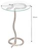 riess-ambiente Beistelltisch WILDLIFE SNAKE 65cm transparent / kupfer (Einzelartikel, 1-St), Wohnzimmer · Glas · Metall · rund · Schlangen-Skulptur · handmade Bild 3