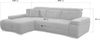 CAVADORE Ecksofa Mistrel mit Longchair XL links / Große Eck-Couch im modernen Design / Inkl. verstellbaren Kopfteilen / Wellenunterfederung / 273 x 77 x 173 / Kati Fango Bild 3