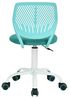 FurnitureR Compact Kids Gaming Chair, Hollow PP Backrest, Adjustable Height, Ergonomic Swivel Sponge Seat, 5-Wheel Iron Base, for Teens & Childrens Drawing, Gaming, Classroom, Türkis, 38,5 x 40 x 87 Bild 3