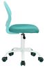FurnitureR Compact Kids Gaming Chair, Hollow PP Backrest, Adjustable Height, Ergonomic Swivel Sponge Seat, 5-Wheel Iron Base, for Teens & Childrens Drawing, Gaming, Classroom, Türkis, 38,5 x 40 x 87 Bild 4