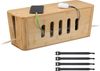 Relaxdays Kabelbox aus Bambus Bild 1
