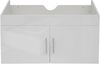 Waschbeckenunterschrank HWC-D16, Waschtischunterschrank Waschtisch Unterschrank Badmöbel, FSC® hochglanz 90cm ~ weiß Bild 5