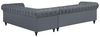 Ecksofa Polsterbezug hellgrau linksseitig CHESTERFIELD Bild 5