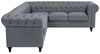 Ecksofa Polsterbezug hellgrau linksseitig CHESTERFIELD Bild 4